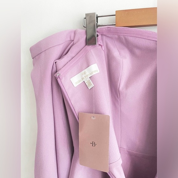 Dress the population off-shoulder pink dress [ L ] 💕 - Picture 2 of 3